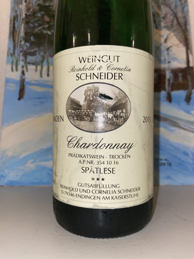 Schneider Chardonnay Spätlese*** 2015, Dt. Prädikatswein