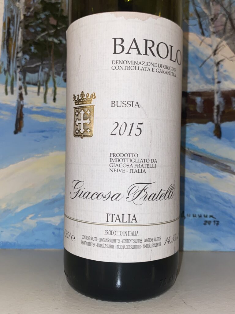 Fratelli Giacosa Barolo 2015, DOCG Barolo